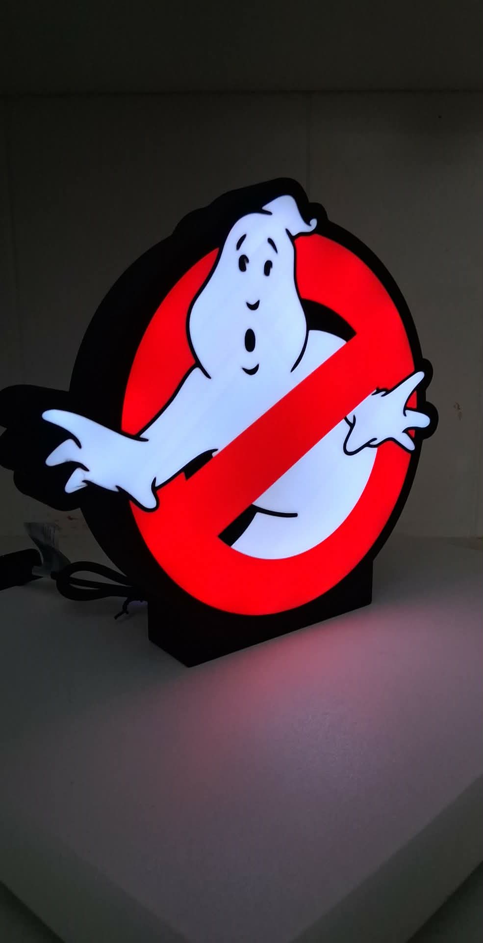 Ghostbusters Logo LED light box – custom 3D printed – Lit Layer Creations